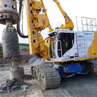 el aparejo de taladro rotatorio usado, aparejo que llenaba hidráulico, utilizó el aparejo de la viruta del soilmec, utilizó el aparejo de taladro del bauer