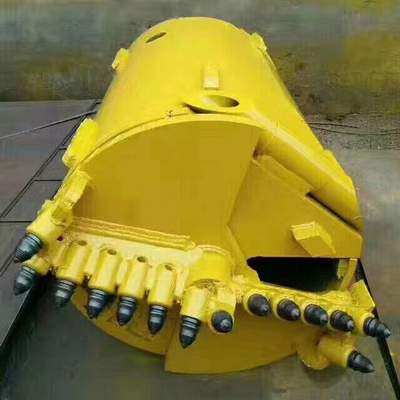 El cubo rotatorio de la perforación de roca con los dientes de la bala, Q355d agujereó llenar el cubo de la roca