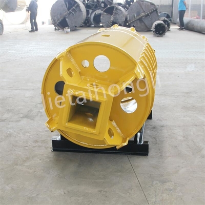 Cubo del barril de base de la roca de OD800mm con los dientes de la bala para la tierra dura