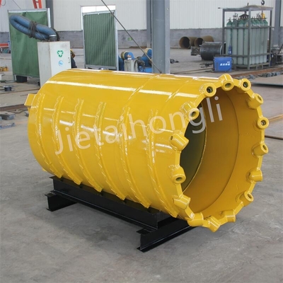 Cubo del barril de base de la roca de OD800mm con los dientes de la bala para la tierra dura